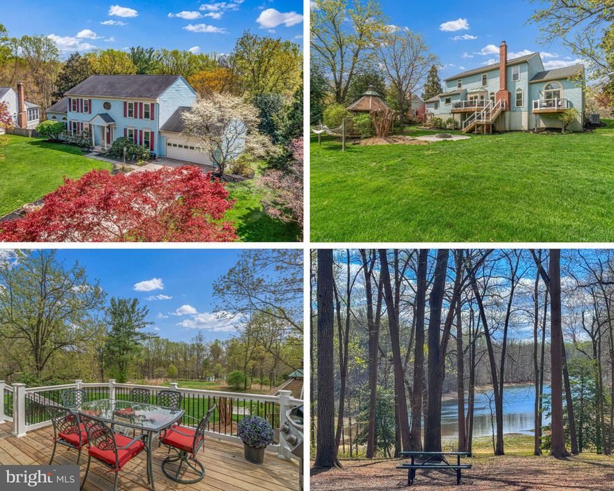 Nestled in a tranquil cul-de-sac, this remarkable 6-bedroom, 3.5-bathroom colonial boasts one of the most coveted lots in CherryTree Farm, offering serene views of Scotts Cove Recreation Area and picturesque water vistas.​  

An open-concept living area provides generous space for entertaining.​  The wood-burning fireplace enhances the inviting ambiance of the spacious family room.​  The sunroom, adorned with a wall of windows, fills the space with natural light and provides access to a private balcony deck overlooking the water and forest.​ The gorgeous, updated kitchen is a chef's delight.​  Walk-out to a custom 2-story deck from the eat-in kitchen and the lower level custom paver patio with built-in firepit, perfect for outdoor relaxation.
The expansive Master Suite includes a bonus sitting room, ideal for a home office, or an additional walk-in closet.​  The newly renovated Master Bathroom boasts a seamless glass shower, soaking tub, and dual vanity, all overlooking the Reservoir!
The large Walk-Out lower level boasts a spacious recreation area with 2 large non-legal bedrooms and access to a full bath,  offering flexibility for guests or an additional home office.​  There is also a massive storage space, perfect for a future home theater!

Windows 2021, Dual Zone HVAC 2020, Hot Water Heater 2022, Gas line available in kitchen for gas cooking, Roof approximately 12-15 years

Experience the perfect blend of luxury and nature in this exceptional Cherrytree Farm home. Schedule your private tour today!​