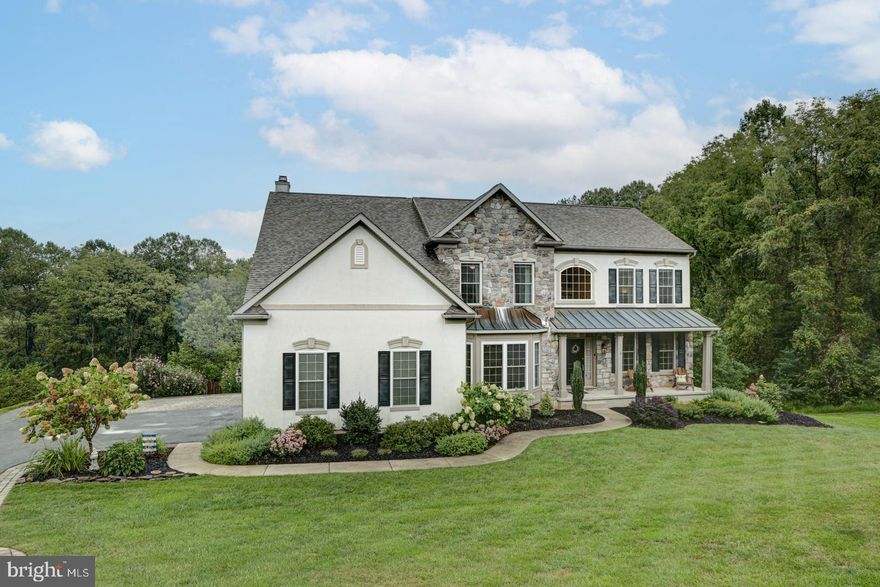 Awesome 4 bedroom 3.5 bath home in a cul-de-sac! NEWER ROOF (2020) One new AC unit (2023) and an automatic generator! Gorgeous Brazilian Cherry floors greet you upon entry. Host holiday dinners in the Formal Dining Room complete with a bow window. To the right of entry is a Formal living Room. The heart of the home is the large kitchen featuring rich cabinetry, an abundance of counters and a pantry. The kitchen breakfast area flows nicely into the Family Room with a wood burning fireplace. On the quieter side of the first floor is the office/den that has access to the composite  deck. First floor is rounded out by the laundry room and Sunroom which also offers access to the deck that overlooks a paradise. The pool is gorgeous and will be the place where summertime memories are made.  The second floor with newer carpeting features a main bedroom suite complete with a sitting area, walk in closet and good sized bathroom. There is one oversized bedroom with it's own private bath and walk in closet. The other bedrooms, each sunny and bright share the hall bath. The basement is walk out and unfinished and just waiting for your finishing touches. The outdoor space is just incredible and offers privacy and good play space. The basin on the property is mowed by the owner but any repairs are handled by the HOA. In 20 years, it's never needed anything.