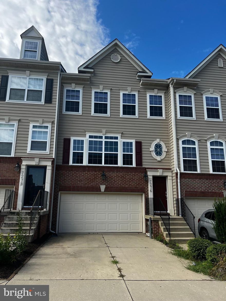 Stunning 3 BR/2 Full BA & 2 Half BA Townhome in Tanyard Springs! The spacious and naturally lit living area offers comfortable carpeting. Upon walking, you'll find a convenient half bathroom, transitioning to the hardwood-floored separate dining area with deck access. The modern kitchen boasts a sleek countertop, island, cabinetry, and stainless steel appliances. The upper level features three carpeted bedrooms, each with a ceiling fan and ample closet space. Two full bathrooms, one in the hallway and one en-suite in the master bedroom ensure practicality. The carpeted first level provides versatility as an entertainment, workspace, or storage area, complemented by an additional half bathroom. Enjoy the convenience of an attached garage, driveway, and on-street parking!

Local Attractions:

- Sawmill Creek Park: A local park offering walking trails, playgrounds, and open spaces for outdoor activities.
- Arundel Mills Mall: An extensive shopping and entertainment complex featuring shops, restaurants, a casino, and a movie theater.
- Patapsco Valley State Park: A scenic park with hiking trails, picnicking areas, and fishing and outdoor recreation opportunities.
- National Electronics Museum: A museum dedicated to the history of electronics and technological advancements.
- Kinder Farm Park: A family-friendly park with a petting zoo, walking trails, and seasonal events.

Highways Nearby:

- Interstate 97 (I-97): Providing a direct route to Baltimore and connecting to major highways like I-695 and I-695.
- Maryland Route 100 (MD-100): A highway connecting to the Baltimore-Washington Parkway and providing access to other parts of the region.

Small pets are considered on a case-by-case basis and with additional pet deposit!

Application Qualifications: Minimum income of 3 times the monthly rent, no evictions or recent filings, current accounts in good standing, and a clean criminal background check.

All Bay Management Group residents are automatically enrolled in the Resident Benefits Package (RBP) for $39.95/month, which includes renters insurance, credit building to help boost your credit score with timely rent payments, $1M Identity Protection, HVAC air filter delivery (for applicable properties), move-in concierge service making utility connection and home service setup a breeze during your move-in, our best-in-class resident rewards program, and much more! The Resident Benefits Package is a voluntary program and may be terminated at any time, for any reason, upon thirty (30) days’ written notice. Tenants that do not upload their own renters insurance to the Tenant portal 5 days prior to move in will be automatically included in the RBP and the renters insurance program. More details upon application.