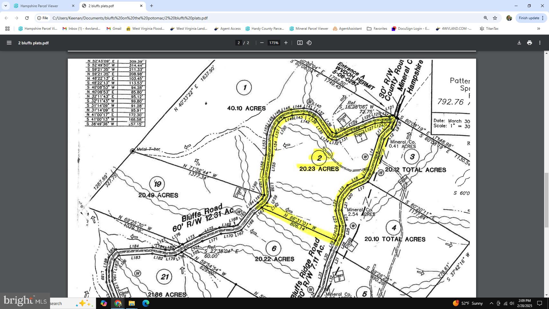 BLUFFS ON THE POTOMAC - Land