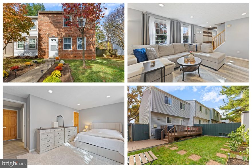 3 bedroom, 1 full + 1 half bath meticulously maintained end-unit brick front townhouse at a price point that is unmatched for quality. The entire townhouse has a soothing and welcoming feel with new neutral paint, updated vinyl windows with lots of natural light and upgraded natural wood stained interior doors. The main level features beautiful luxury vinyl plank flooring, a nice-sized living room with recessed lighting, a half bath, a dining area off of the adjacent kitchen and an updated kitchen with granite countertops and maple Shaker cabinetry. The upper level includes 3 bedrooms, a updated full bath, luxury vinyl plank flooring, custom shelving in the primary bedroom walk-in closet and more. The lower level is fully finished and features new flooring, a generous family room/den space, a laundry/utility room with an HVAC that is barely 6 years old and a rough in for a future bathroom.  One of the best features is the incredible back yard space and deck which backs to park land. If you love to garden or just want a peaceful respite after a long day, this yard is your sanctuary! The current owners did lots of upgrades and improvements including a newer water heater (2 years old), newer washer + dryer (2 years old), new rear yard landscaping, new lower level flooring and more. The low monthly HOA fee includes 2 parking spaces (one assigned) right in front. There is a pride of ownership with this townhouse which is rare. Call your agent, get an appointment scheduled and see this one before another buyer decides to make this their new home.