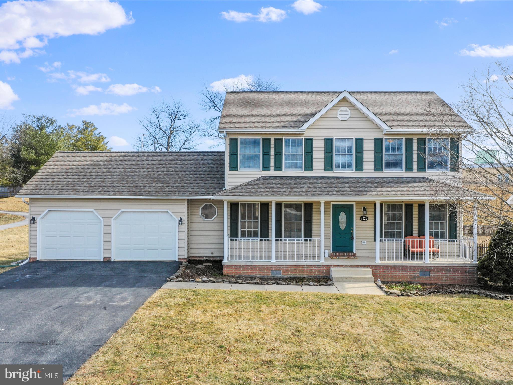 Welcome to 122 Bennett Dr, a beautifully maintained Colonial home in the desirable Bennett Estates community of Thurmont, MD. This spacious 3-bedroom, 2 full and 2 half-bath residence offers 2,420 finished sqft of thoughtfully designed living space, blending comfort and elegance. Step inside to discover a bright and inviting main level featuring a formal dining room, a cozy family room, and a well-appointed kitchen with granite countertops, a pantry, and stainless steel appliances. Elegant crown molding, chair rail accents, and laminate plank flooring add warmth and character throughout. Upstairs, the serene primary suite boasts a walk-in closet and a private bath with granite countertops and a tub-shower combination. Two additional bedrooms with hardwood flooring and detailed molding share a stylish full bath. The fully finished lower level offers fantastic bonus space, including a recreation room with a gas fireplace, an exercise room, and an additional half bath. Outside, enjoy a beautifully landscaped yard with a deck, patio, and fenced rear yard—ideal for entertaining or relaxing. Additional features include an attached two-car garage, a four car driveway, main-level laundry, and a prime location near schools, parks, and major commuter routes. Don’t miss this opportunity to own a stunning home in a sought-after neighborhood—schedule your showing today!