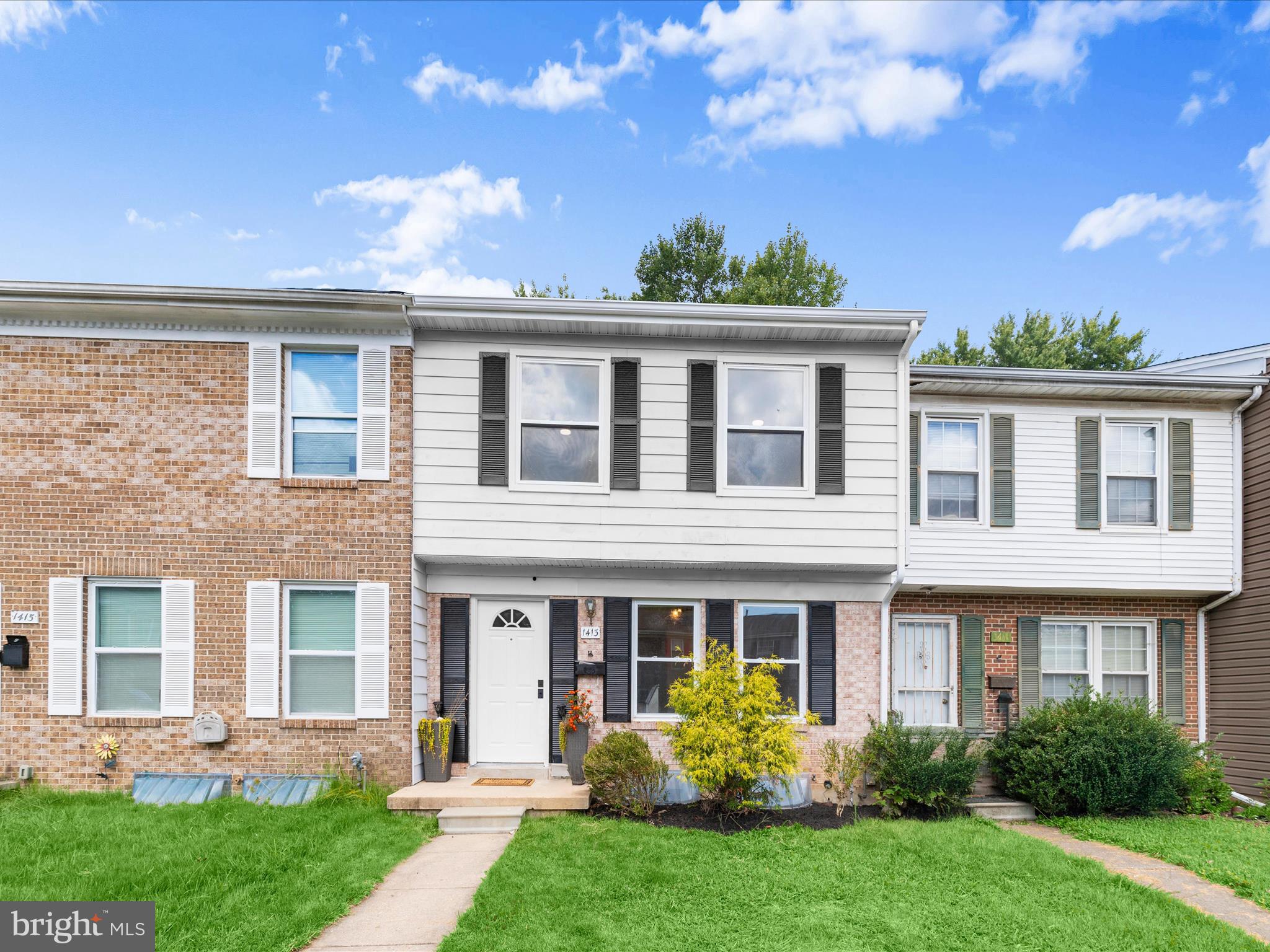 Welcome to this beautifully updated 3-bedroom, 2.5-bath townhome in the Harford Square community.
The open-concept main level greets you with a spacious living room featuring wood-look laminate plank flooring for warmth and durability, complemented by a fresh, neutral color palette that creates a bright and inviting feel. The eat-in kitchen impresses with new stainless steel appliances, a stunning herringbone backsplash, quartz countertops, and brushed gold fixtures and hardware for a modern touch. A dining area with a contemporary light fixture provides the perfect spot for casual meals, while sliding glass doors lead to a fenced rear yard with a patio and storage shed for added convenience. The main-level powder room offers extra shelving behind sliding doors, ideal for pantry overflow or storage needs. Upstairs, the primary suite includes a sleek ceiling fan and a beautifully updated en suite bath with a walk-in shower surrounded by designer ceramic tile, a modern vanity, and stylish fixtures. Two additional bedrooms, each with ceiling fans and lights, plus a full hall bath, complete the upper level. The lower-level recreation room offers a comfortable space to relax, entertain, or catch the game, with laundry tucked nearby for easy access. Move-in ready and thoughtfully updated, this home offers comfort and style; schedule your showing today before it’s gone!
Note: Select interior photos have been virtually staged.