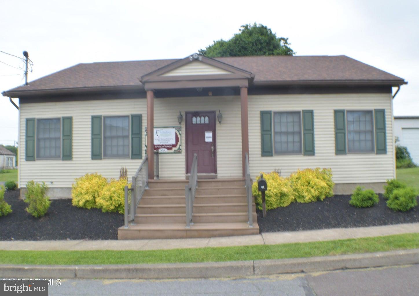 Multiple use potential - perfect for healthcare,, administrative offices, or a boutique service business. This one-story building includes: four exam rooms, reception work area, waiting room, staff break room, storage areas, macadam parking for nine vehicles, plus 1 ADA spot. Gas hot air heat with central air, full basement for storage, six-year-old roof. Zoned for general commercial use, this space offers the flexibility to support a wide range of business types with minimal updating.