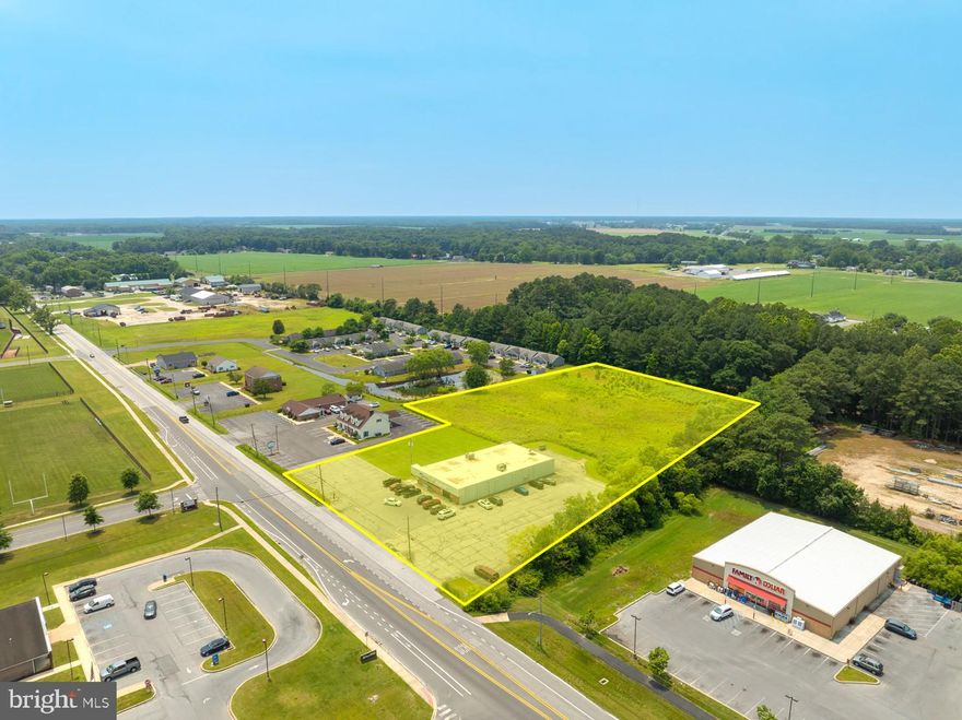 Investment Opportunity in Laurel, DE.  This 7,006 SF free-standing commercial building sits on 4.4 acres along Laurel, DE's main corridor, offering high visibility, multiple points of ingress and egress, plentiful parking and additional land for development or expansion.  The building on site was a very well performing Rite-Aid Pharmacy that was in operation for many years.

With a wide-open floor plan, and a small warehouse and office space in the rear of the building, the property is very versatile for varying uses.  A new roof (less than 5 years old) and brand new HVAC systems (about 1 year old) demonstrate that this property has been well maintained over the years. 

C-B zoning provides excellent flexibility for retail, office, medical, or service-oriented businesses, making this an ideal property for investors or owner-occupants.
