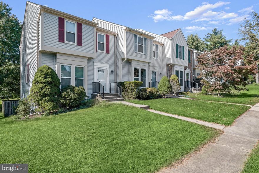 Remarkable offering by  long term conscientious owner is perfectly sited on an attractive cul-de-sac nestled in beautiful neighborhood next to park, tennis courts and playground yet so close to major commuter routes. This 3 level townhome is light and airy with high celings and open spaces. Gracious  living and dining rooms with laminent wood flooring. Recently upgraded white kitchen with new stainless appliances, quartz counters and backsplash allows for table space plus features two pantries. Large deck just off the kitchen is accessed through updated slider and is a perfect space for hospitality or unwinding. Primary bedroom w/valuted ceilings is your restful retreat. Primary bath features shower with glass doors and ceramic tile. Upper level offers two additional bedrooms and hall bath. Walk out lower level with rec room featuring recessed lighting and built-in bookshelves, new powder room and plentry of storage. Rear yard w/patio and privacy fence. Fresh paint, new carpet, new architectual shingles in 2022, windows 2019, updated HVAC and so much more. Attractive, turnkey and solid value to enjoy for years to come!