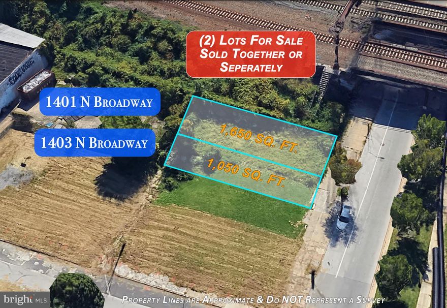 Golden opportunity to purchase and develop 2 lots on North Broadway in the middle of the highly desirable Oliver neighborhood. 1401 N Broadway and 1403 N Broadway are both available. 
The Oliver neighborhood in Baltimore, Maryland, has several positive attributes:
Community Revitalization: The neighborhood has been part of several revitalization efforts, including the transformation of vacant properties into affordable housing, which has strengthened the sense of community and improved local living conditions.
Affordable Housing: Compared to other areas in Baltimore, Oliver offers relatively affordable housing options, making it attractive for first-time homebuyers and investors.
Proximity to Johns Hopkins Hospital: Located near one of the top medical institutions in the country, Oliver benefits from being close to Johns Hopkins Hospital, offering residents employment opportunities and access to world-class healthcare.
Community Engagement: Oliver has a strong sense of community, with active neighborhood associations and local leaders dedicated to improving the quality of life for residents.
Accessibility: The neighborhood is well connected to major roads, providing easy access to downtown Baltimore and surrounding areas.
Green Spaces and Parks: Efforts have been made to incorporate more green spaces and recreational areas, offering families and children a place to play and relax.
Cultural Legacy: Oliver holds an important place in Baltimore's history and culture, with local churches, schools, and community centers serving as hubs for social and cultural events.
Art and Creativity: Public art and murals can be found in the neighborhood, contributing to its cultural vibrancy and identity.