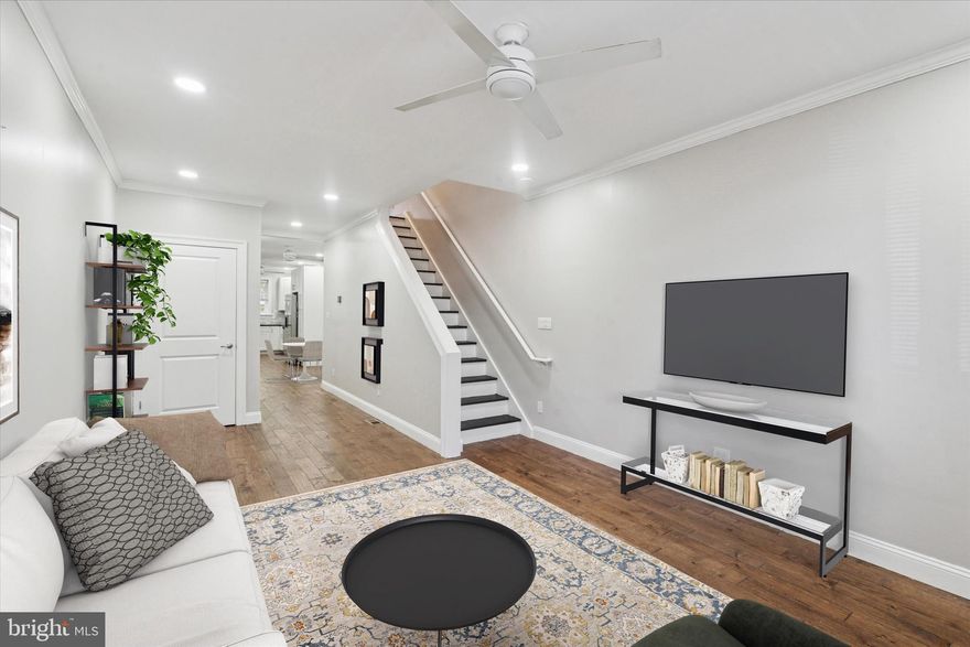 Welcome to 3176 Chatham St!  This  2 bed 2.5 bath home in  Port Richmond is a must see! This home has a total of THREE outdoor spaces making this the perfect home for entertaining guests  Enter into a light-filled first floor with open concept, hardwood flooring throughout, and a powder room for your convenience. Continue into the updated kitchen located to the rear of the home featuring newer stainless steel appliances, granite countertops, and plenty of cabinet space. Walk out to your private fenced-in backyard with enough room to entertain any crowd. The spacious fully finished basement offers flexible living space, storage, and laundry. Continue upstairs to 2 nice sized bedrooms, each with their own personal full bathroom. A gorgeous rear deck is located off of the rear bedroom with a spiral staircase leading up to a private roof deck with breathtaking views. Within close proximity to Fishtown, Center City, I95, and multiple public transportation options. This home is a must-see! Schedule your private tour today!