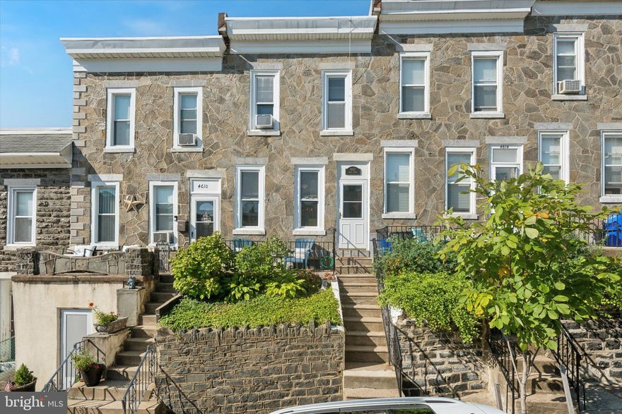 Welcome to 4612 Smick Street, a thoughtfully updated row home in the heart of Manayunk!

Set high above the sidewalk, this charming home offers an added sense of privacy that’s hard to find in the city. Inside, you’ll find 2 bedrooms plus a versatile bonus room—perfect for a home office, nursery, or guest space—along with 1 full bathroom and 1,516 square feet of comfortable living space.

The sellers have invested in smart renovations throughout, blending style with convenience. The main level features beautiful bamboo hardwood floors (2019), custom built-in shelving in the living room, and a bright, open dining space. The kitchen was fully remodeled in 2023 with modern flooring, sleek cabinets, quartz countertops, stylish backsplash, and updated ceiling tiles. A dishwasher and microwave were added for everyday ease, and a brand-new gas range (2025) completes the space. A new window was also installed in the back room in 2023.

Upstairs, you’ll find two bedrooms with updated carpet (2019), refreshed ceilings, and a newly built closet in the second bedroom. The bonus office received brand-new bamboo flooring in 2025. Additional updates include a pedestal sink in the bathroom, new washer/dryer (2023/2021), water heater (2021), energy-efficient window AC units, and more—ensuring peace of mind for years to come.

The basement is currently used for storage, but with its good head height, it offers excellent potential to be finished into additional living space.

Living in Manayunk means enjoying one of Philadelphia’s most vibrant neighborhoods. Stroll to Main Street for its restaurants, shops, and coffee spots, or take advantage of nearby outdoor escapes like the Tow Path and the Manayunk Bridge Trail—perfect for biking, jogging, or weekend walks. Families will also appreciate that this home is located within the sought-after Dobson Elementary School catchment.

Don’t miss your chance to own a move-in-ready home that combines modern upgrades, historic Manayunk charm, and a location that truly has it all.