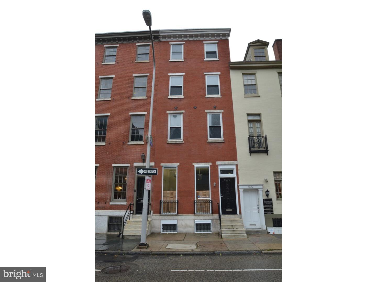 Prime location situated between Rittenhouse Square and South Street for a single family conversion. This 4 Story building has been used as an Architects office, and runs to Waverly with a garage on Waverly and a deck above. 1st floor: Entry, Front office with interior spiral stair to 2nd floor Front Office with full Bath with shower. 1st floor Rear open drafting space, with large skylight and access to Garage. 2nd floor Rear Kitchenette, Conference room with sliding glass doors to Deck. 3rd floor Front office, Rear office, with exposed beams and Powder Room. 4th floor Front large office space with split system AC. The office has wall to wall carpeting through out. Basement Front Office and Powder Room, Rear storage and mechanicals. Heat is gas forced air with central air for the 1st floor and 1/2 of the 2nd floor. There is a 2nd air handler in the 2nd floor rear for the 2nd floor rear and 3rd floor rear. There is a split a/c system for the 3rd floor front and 4th floor front. There are 4 meters- 1 common area and 3 for the previous 3 residential units that existed when the seller bought and renovated the building into office space. Potential condo conversion with existing separate electric.
