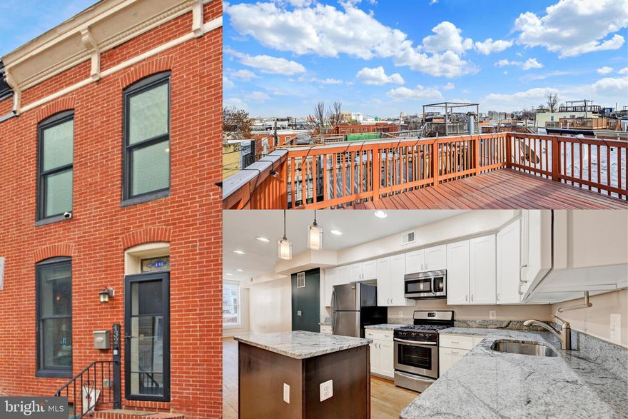 This row home in Baltimore’s Riverside neighborhood offers a rare combination of historic charm and a complete 2016 studs-up renovation. Unlike typical older Baltimore row homes, every major system here is just 10 years old, including the HVAC, plumbing, electrical, and energy-efficient windows. This turnkey property features 2 spacious bedrooms and 4 bathrooms, providing a modern layout that maximizes both privacy and utility.
 
The main level is designed with an open-concept floor plan, preserving original hardwood floors while integrating a contemporary kitchen and a convenient powder room. The fully finished basement adds significant value, functioning as a third bedroom suite, media room, or home office with its own full bathroom and dedicated storage. On the top level, a private rooftop deck delivers unobstructed views of the Baltimore skyline and the Domino Sugar sign, making it a premier outdoor space in the 21230 zip code.
 
Located just blocks from Federal Hill Park, the Inner Harbor waterfront, and local Riverside dining, 432 E Clement St is in one of the city’s most walkable and high-demand areas. The listing includes a 1% lender credit ensuring a high-value investment for buyers looking for a move-in-ready Baltimore residence.