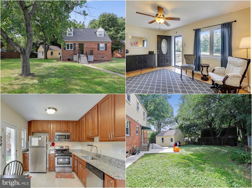 Value Priced! Fully Renovated BRICK CAPE w/Rare Detached Garage! Over 1500 sq ft! Move in Ready-New Roof, Newer Windows, HVAC, Water Heater, New Concrete Patio w/Walkway & Fresh Paint. Hardwood Floors on Main Level. Kitchen w/Granite, SS Appliances, Upgraded Cabinets & Ceramic Floors. Updated Baths & Spacious Finished Lower Level! W/D & Freezer Convey. Corner Lot Faces Open Space. One Yr Warranty!