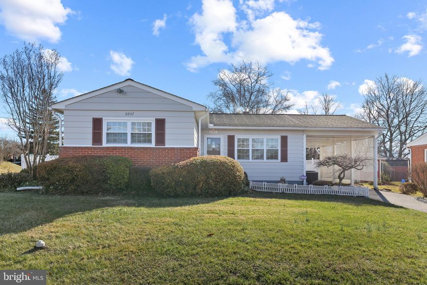 Attractive sunny three bedroom and one bathroom rancher located in Catonsville.  This neat and clean home is on a large corner lot and has a beautiful fenced in yard complete with a covered patio.  This home also has a side entry carport.  The interior showcases new carpeting throughout, a large living and dining room open concept. The kitchen has a pantry with a washer and dryer.  Three bedrooms and one bathroom complete this home.  New roof 2022!  New HVAC system installed 2022!   Conveniently located for shopping, restaurants and schools. Easy access to major highways.