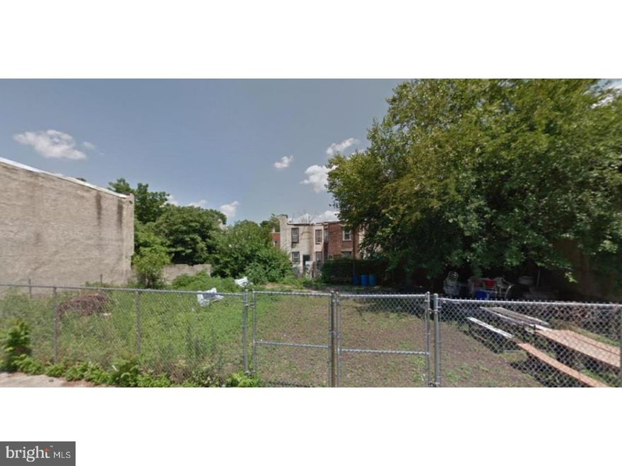 Vacant lot measuring 14.25'x54' in white hot Point Breeze!