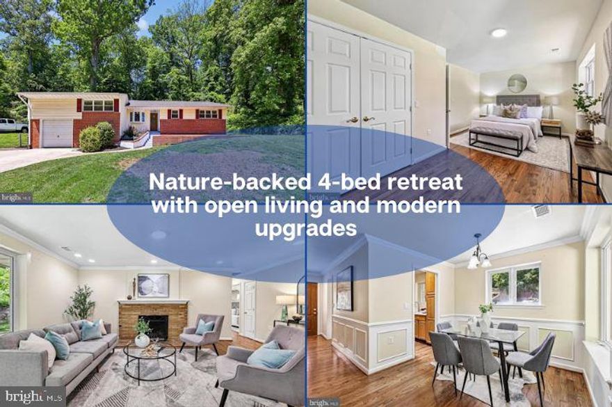 PRICE IMPROVED!! NO HOA!! CLOSE TO QUANTICO!! EASY COMMUTER OPTIONS!! Are you searching for the perfect home with comfortable main-level living and room to grow? This well-maintained 4-bedroom, 2 full bath split-level home offers the ideal blend of space, function, and natural surroundings, all set on an expansive .43-acre lot backing to trees for added privacy.
Step inside to find a bright and open living and dining area featuring hardwood flooring throughout the main level, creating a warm and inviting atmosphere. The eat-in kitchen is filled with natural light from large windows and showcases upgraded quartz countertops, offering both style and functionality for everyday living and entertaining.
The home features a spacious primary bedroom, along with three additional bedrooms providing flexibility for guests, home office space, or multi-generational living. Enjoy cozy evenings by the wood-burning fireplace, and take advantage of the seamless indoor-outdoor flow to the concrete patio, perfect for relaxing, entertaining, or creating your own garden oasis.
Additional highlights include a 1-car attached garage, generous driveway parking, and a thoughtfully designed split-level layout that maximizes living space.
Located in the desirable Triangle/Dumfries area of Prince William County, this home offers unmatched convenience and access to:
Quantico Marine Base, Potomac Mills Mall, Stonebridge at Potomac Town Center, and local shopping & dining, Sentara Northern Virginia Medical Center, Prince William Forest Park, Locust Shade Park, and nearby trails, Museums, parks, and outdoor recreation
Commuters will appreciate easy access to I-95, Route 1, commuter lots, and the VRE, making travel to Northern Virginia, Washington, DC, and surrounding areas seamless.
With no HOA, natural surroundings, and a prime location close to everything, this home presents a rare opportunity to enjoy space, convenience, and value. Schedule your tour today before it is SOLD!