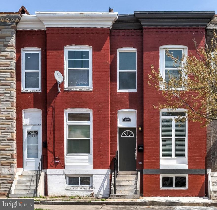 Don't miss out on this stunning fully renovated 2 bed 2 1/2 bath home located in Baltimore's National Historic District. Walk in to 9' ceilings and exposed brick with an open floor plan that leads to a half bath, dining area and kitchen with quartz countertops. Recessed lighting and plenty of natural light. Upstairs enjoy 10' ceilings, 2 big bedrooms and 2 full baths. Fenced in yard with room to park 3 vehicles in the driveway. This home has so much detail and is ready for you.