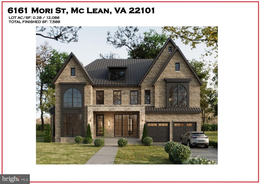 Welcome to 6161 Mori Street, McLean
An architectural masterpiece envisioned by James McDonald and brought to life by LUKA Design & Build, this residence sets a new standard for elegance in one of McLean’s most sought-after communities. Minutes from Tysons and Washington, D.C., it combines modern sophistication with timeless craftsmanship across nearly 7,600 square feet of curated living.

Unmatched Location & Lifestyle
Set in a premier McLean neighborhood, this home offers immediate access to the best of Northern Virginia—boutique shopping, fine dining, charming parks, and seamless connectivity to major destinations. Here, tranquil suburban living meets the pulse of the city, creating a lifestyle that is both elevated and convenient.

Elegant Living Spaces
Inside, expansive open layouts invite both grand entertaining and intimate gatherings. Light-filled interiors flow effortlessly from the chef’s kitchen to inviting living and dining spaces, while quiet retreats throughout the home ensure balance and privacy. Every detail has been considered to create an atmosphere of modern refinement.

Thoughtful Design
Upstairs, spacious bedroom suites deliver comfort and sophistication, with the primary suite designed as a private sanctuary. Spa-inspired amenities, bespoke finishes, and custom millwork transform everyday living into an indulgent experience.

Versatile Lower Level
The lower level offers endless possibilities—whether designed for recreation, a home gym, media lounge, or guest accommodations, it adapts effortlessly to every lifestyle. Flexibility and function are at the forefront, ensuring this home evolves with its owners.

A Rare Opportunity
With delivery planned this summer, buyers still have the unique chance to collaborate with LUKA’s renowned design team to customize finishes and details. Every element can be tailored to reflect your personal taste, making this not just a home, but a statement of individuality.

Price includes Covered Deck


Modern luxury. Timeless design. Welcome to your next chapter at 6161 Mori Street. 
Expected Delivery Summer of 2026

**** “Renderings are artistic visualizations intended only to illustrate the design concept only. Final materials, colors, textures, lighting, and architectural details may vary from what is shown in the images.” ****