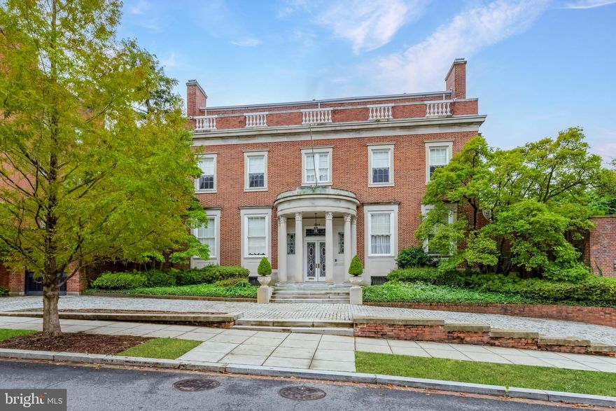 A distinguished presence across from Kalorama's beloved Mitchell Park, The Frederic Delano House, designed and built by Waddy Wood in 1924 for Frederic Delano, maternal uncle of Franklin Delano Roosevelt, has served as the Ambassadorial Residence for the Government of Ireland for nearly 60 years.

A captivating Federal Revival facade with a circular driveway and ornate limestone portico reveals an expansive, airy interior of over 10,000 square feet, featuring dramatically-proportioned rooms, exquisite period architectural details, and superb social flow. On the main level, public rooms with 13' ceilings walk out through Jefferson-style windows to the wide, south-facing terrace, pool, and nearly 1/2 acre of surrounding gardens with unrivaled sunlight, privacy, and stunning monument and city views.

Available for public sale for the first time in its 100-year history, don't miss this once-in-a-lifetime historic treasure!
