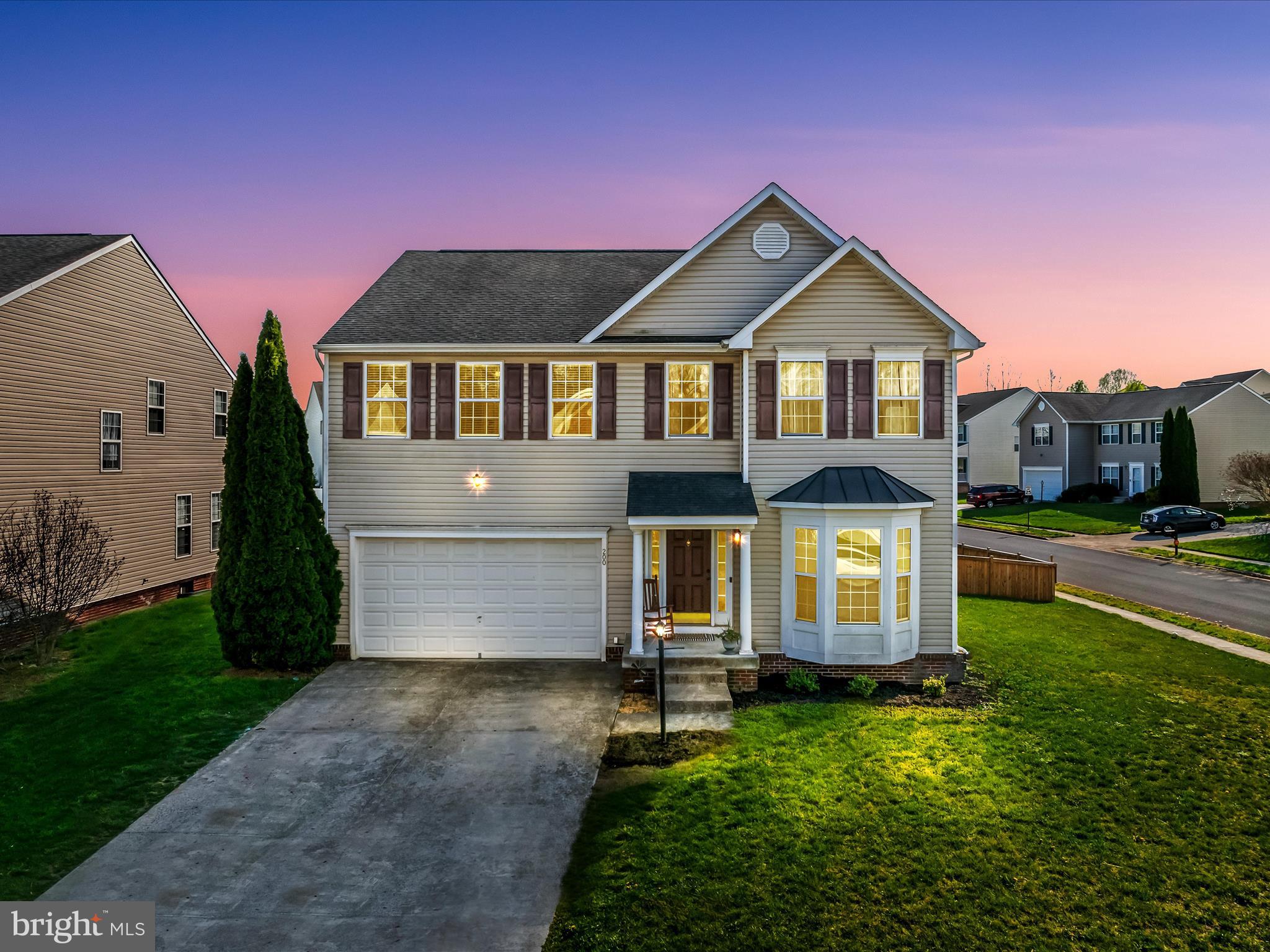 Welcome to this beautifully appointed, spacious Colonial home featuring 4 bedrooms and 2.5 baths! This home offers over 2,900 sq ft of finished living space across two levels.
As you step inside, you'll be greeted by a warmly inviting foyer with that flows into a large formal dining and living area. The charming kitchen is equipped with an island, 42-inch cabinets, granite countertops, and a generous space for a breakfast table. An electric cooktop range is installed, and a gas line is readily available for those who prefer gas cooking. The kitchen seamlessly opens to a spacious family room with a cozy sitting area—perfect for reading or setting up a home office. For added convenience, the laundry and mud room are discreetly located on the main level, just off the 2-car garage.
Upstairs, the primary suite provides plenty of room for your bedroom set, along with two separate closets, a primary bath featuring dual vanities, a soaking tub, and a separate shower. Three additional spacious bedrooms and a full bathroom complete the upper level. The unfinished basement, which includes a bath rough-in, is ready for your personal touch or can be used as ample storage space!
Enjoy relaxing on the back patio under the pergola with family and friends in your spacious, flat backyard, situated on a corner homesite! This home is conveniently located in The Gallery Subdivision, with easy access to shopping, restaurants, and I81.
**HIGHLY MOTIVATED SELLERS**
Sale will be subject to seller purchasing home of choice. They are currently under contract to purchase another home, which is why they are motivated to sell. All offers welcome!!
**Memorial Day Special**
Sellers offering $5K in closing cost assistance to any qualified buyer who ratifies a contract by midnight 5/31/2025