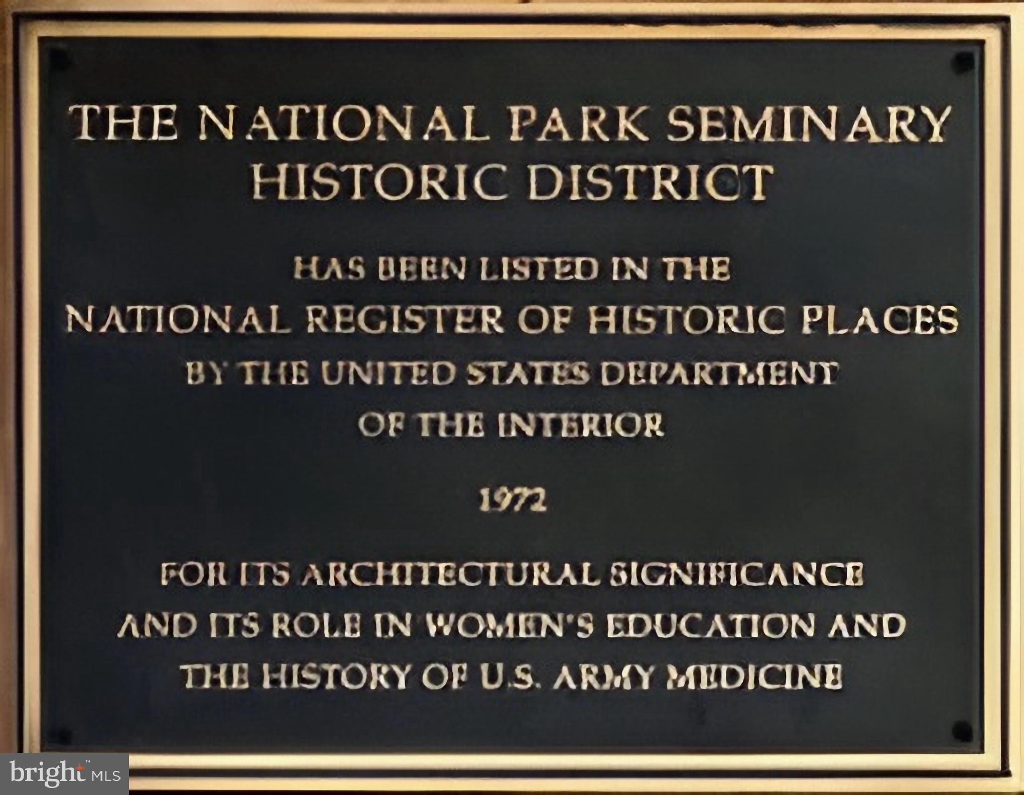 NATIONAL PARK SEMINARY - Residential