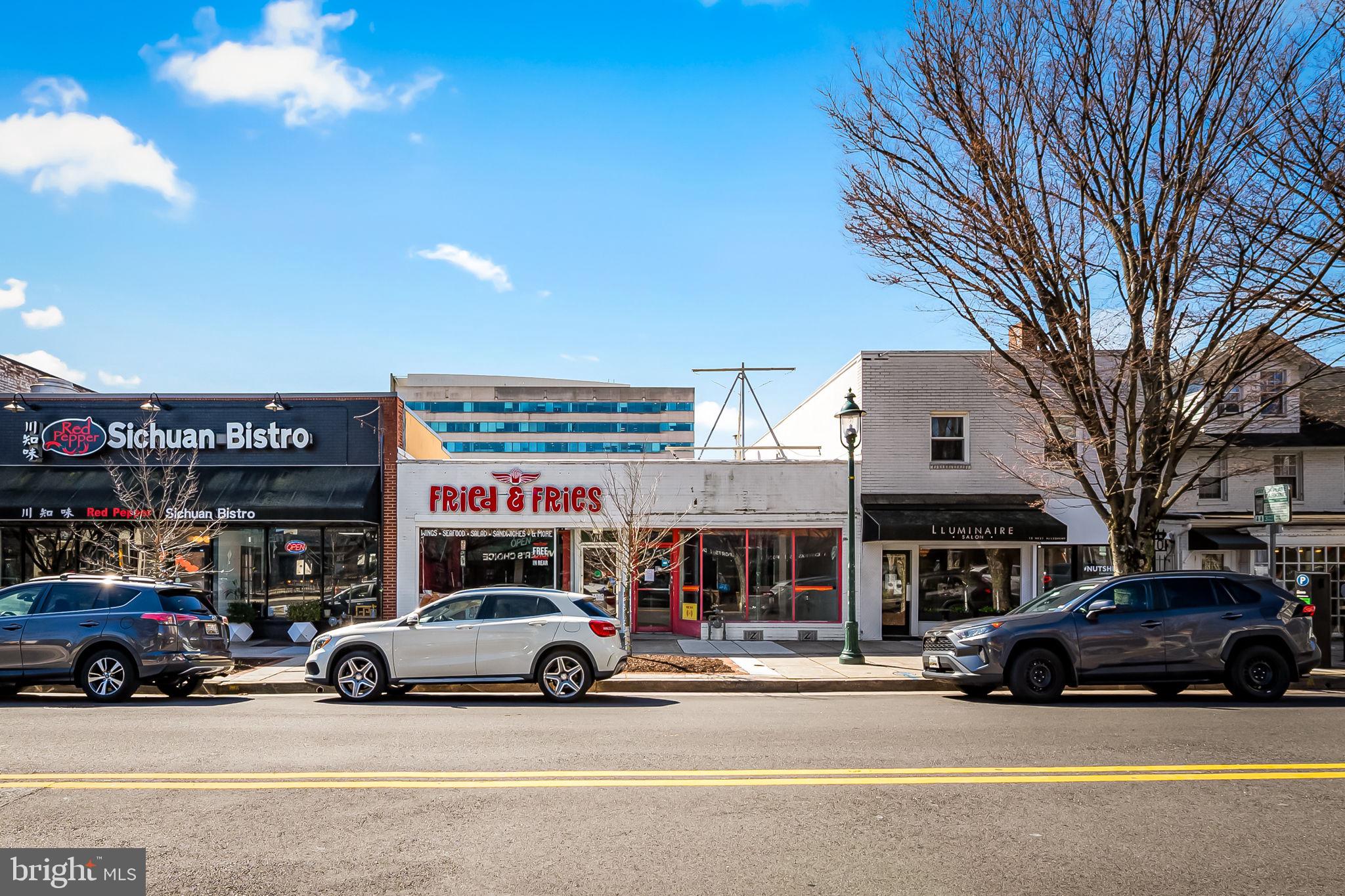 Great opportunity in the heart of Towson. This property features two seperate store fronts. Unit A is currently rented and being used as a carry out/dine in restaurant. Unit B, formerly used as a fast food dine in/carry out resturant, is currently vacant. This is a great opportunity for an owner/operator looking to generate income -run your business out of one store and lease the other. Unit B is also available for lease.