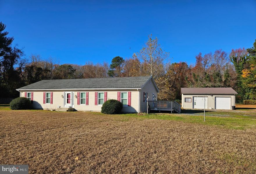 Spacious and well-kept 3 bedroom 2.5 bath ranch home on over 5 acres! Separate family and living rooms, formal dining room and generous bedrooms. Newer plank flooring in all areas except the bedrooms. Detached 24'x 30' garage with overhead openers and side entrance. Fenced rear yard. The lot is roughly 60% wooded so you can hunt right outside your back door. Properties of this size and quality rarely come on the market at this price point. Don’t delay, schedule your showing before it’s too late!