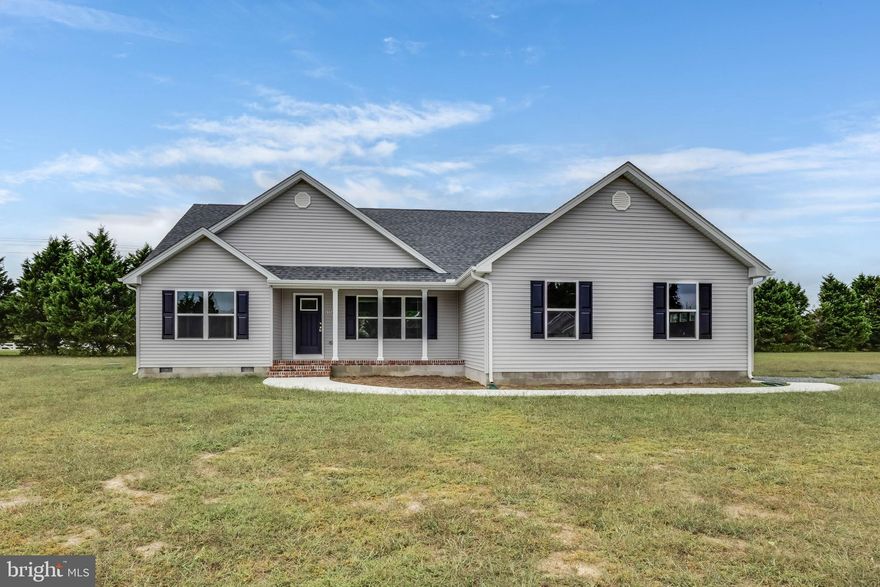 MOVE IN READY! Experience the ideal combination of modern comfort and tranquil country living in this newly built 3-bedroom, 2-bathroom single-level home. The open floor plan effortlessly connects the kitchen and living area, creating a warm and inviting space perfect for everyday life and entertaining. The primary suite boasts a generous walk-in closet and a luxurious ensuite bath featuring a tiled stall shower. Two additional bedrooms share a conveniently located hall bath, while a separate laundry room enhances the home's functionality. An attached garage offers secure parking and additional storage. Situated in the peaceful community of Pond Haven, this home provides a serene atmosphere while being just minutes from Rt. 9 and Rt. 13, ensuring easy access to tax-free shopping, dining, and major commuter routes. Don’t miss out on this perfect place to call home—schedule your tour today!