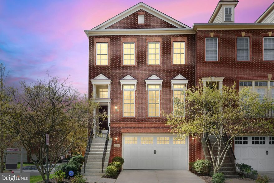 Welcome to this elegant end-unit townhouse nestled in the heart of Marywood Oaks, an exclusive community featuring 20 luxurious townhomes in a tranquil, park-like setting. This meticulously maintained residence offers 3 bedrooms and 3.5 bathrooms across 2,433 square feet of sophisticated living space, complete with high ceilings and hardwood floors.

The spacious layout includes a gourmet kitchen, sunlit living areas, and well-appointed bedrooms, providing both comfort and style. The property's end-unit position allows for added privacy and an abundance of natural light. Built in 2007, this home features a two-car garage and is situated in a prime location just one mile from the Vienna Metro station.

It is located in the Oakton High School pyramid, just a stone’s throw away, with a path to Nottoway Park only steps from the front door. Vienna, Oakton, Fairfax, and Tysons Corner are all just a few minutes' drive away, offering a peaceful retreat while keeping you close to shopping, dining, and entertainment.

This is a rare opportunity to experience luxury living in one of the region's most sought-after communities—don't miss out!  OFFERS, IF ANY, ARE DUE AT NOON ON MONDAY, APRIL 14.