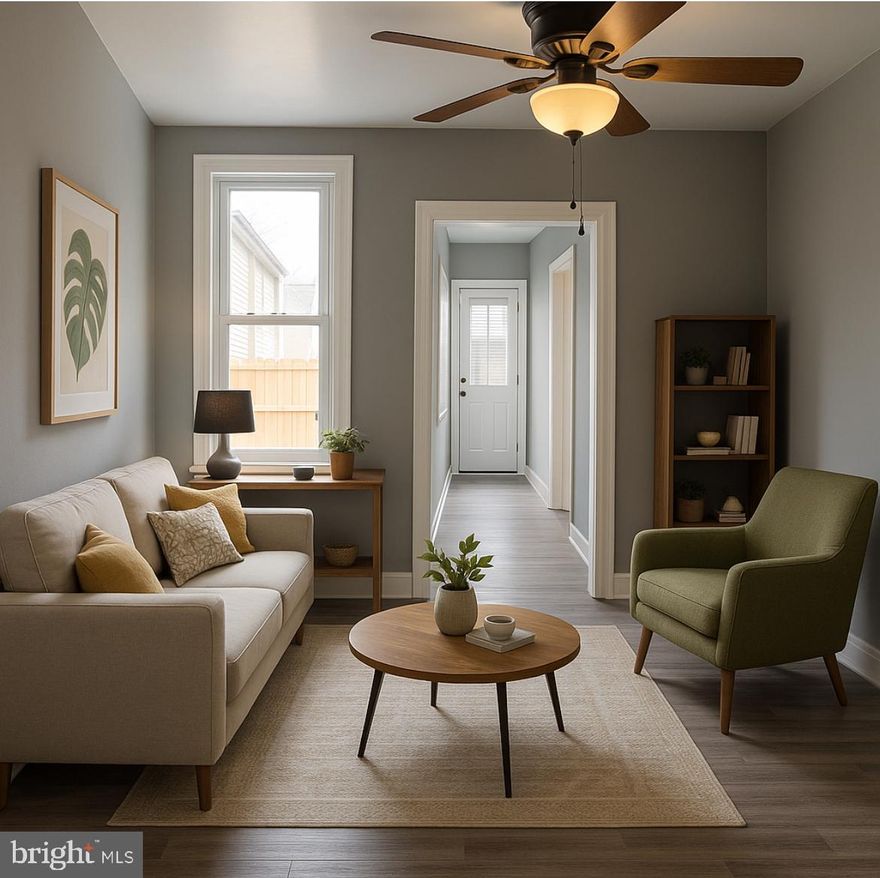 ** The unit was freshly painted.
4123 Brown St. unit 1 is located in the University City neighborhood. Property is a 10 minute walk to the Philadelphia Zoo, and few minutes from 76 highway. The apartment is situated on a quiet street with lots of public transportation options nearby. The unit has new bathroom, access to the basement for storage and a nice size backyard. Section 8 approved. Schedule a showing today!