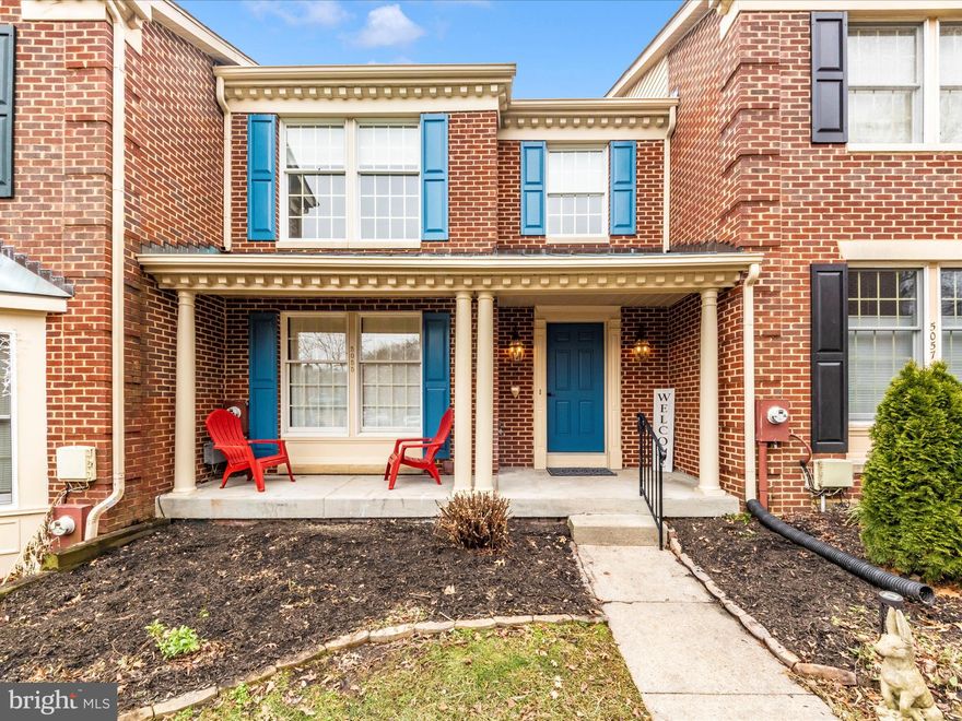 Beautiful, renovated brick townhouse that overlooks a golf course and is set in a beautiful community with parks and playgrounds. Townhouse features 3 bedrooms, 2 full and 2 half bathrooms, spacious upgraded kitchen with new cabinets, quartz countertops, and new stainless-steel appliances. New carpet upstairs, all new upgraded bathrooms, new roof, and wide plank flooring on main level. Partial finish basement with incredible recreation room. The deck provides beautiful scenery overlooking a golf course that is open year-round. It is built to fit a large table and cushions to provide comfort for any activities. There are stairs leading down to grass. Assigned 2 parking spaces #25. Move in ready! LOCATION, LOCATION, LOCATION!