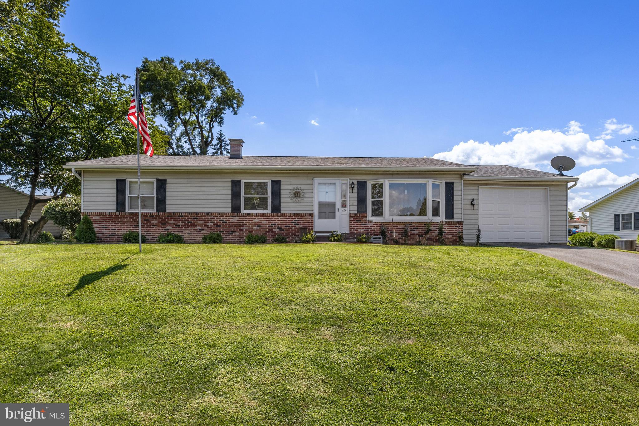 This wonderful home is a well loved rancher one-story home and is located just outside of Maytown. It has recently remodeled all white kitchen with granite counter tops. Newer appliances. There are 3 nice size bedrooms, the primary has a newly remodeled bathroom with a "West Shore" Walk in shower. The roof was also redone in the last few years. The backyard space has a wooden deck and patio off the back of the home and level yard which is all fenced in. Central AC, Gas hot water baseboard heat. A spacious one car garage. A full unfinished basement!