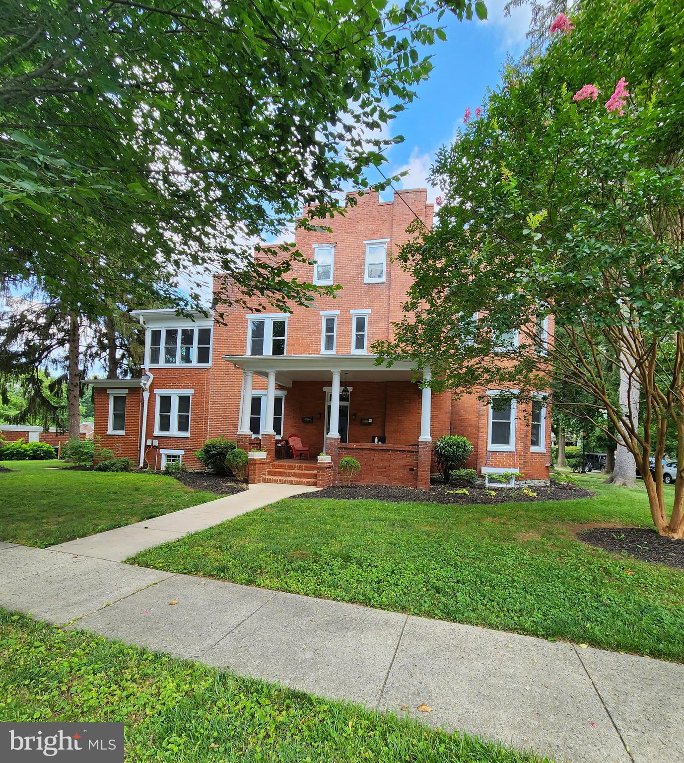 Spacious and beautifully updated, this large 1-bedroom, 1-bath unit is ideally located directly across from Hood College. Fresh paint and stunning hardwood floors, this apartment offers a separate dining room, a huge living/family room perfect for relaxing or entertaining, and an enclosed porch off the kitchen for added charm and functionality. Enjoy the outdoors in a beautifully maintained shared yard. Don't forget you are in walking distance to downtown Frederick shops, restaurants and events! Enjoy the best of Frederick living in a peaceful, walkable neighborhood with everything you need right at your doorstep. Shared coin operated washer and dryer in building as well as a beautiful shared covered front porch.
