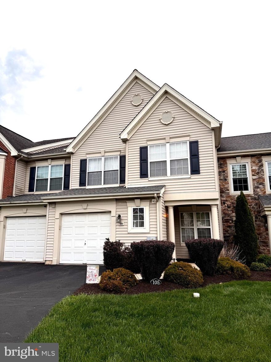 Country Crossing is one of the most sought-after townhome communities in central Bucks County, renowned for its top-rated blue ribbon schools. Upon entering the residence, a spacious living area with an open floor concept seamlessly transitions into a formal dining area. The entryway leads to an expansive family room, distinguished by 22-foot high ceilings and a custom gas fireplace featuring a contemporary design that spans from floor to ceiling. The family room is pre-wired for entertainment/cable hookup above a remote activated, custom gas fireplace. Four expansive windows, with custom blinds, allow an abundance of natural light to flood the space. The open-concept layout flows effortlessly into a fully updated kitchen, boasting a large island with granite countertops imported from Spain. The kitchen features 42-inch cabinets, stainless steel appliances, including a 36-inch LG French door refrigerator, matching microwave, newly replaced LG dishwasher, and 30-inch gas range. Ceramic tile flooring spans the entirety of the first level. The laundry area features a front-loading LG washer and dryer, adjacent to it accompanied by a modern custom-built powder room that completes the main floor. Double sliders with adjustable internal mini blinds provide access to huge and spacious newly installed paver patio, complete with a stone wall, ideal for indoor/outdoor entertainment and family gatherings, while maintaining privacy. A custom oak staircase with Finney metal posts and cables leads to the second floor, where the two-story aisle way boasts new custom flooring throughout this level. The master bedroom is pre-wired for entertainment cable hookup, features a custom-built walk-in closet with organizer, an en-suite master bathroom with a oversized tub, Italian and custom-built floating cabinets with LED mirrors. The two additional bedrooms feature large windows, custom-built closet organizers, and an updated bathroom with a tub, floating vanity, and mirrors. New AC unit installed 2023. Newly installed heavy duty ceiling mounted overhead metal rack added extra storage in garage. Also, garage is prewired for an electric vehicle charging station, making EV charger installation quick and convenient.  Long driveway accommodates 2 parked cars. Beautiful & well maintained landscape leading to the front porch. This residence is a rare gem.