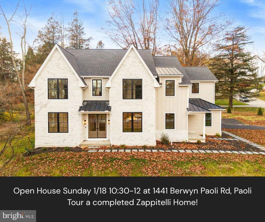 Zappitelli Homes is a custom homebuilder dedicated to bringing your vision to life—whether you want to design your dream home from the ground up or choose from one of our expertly crafted and well-loved floorplans. 
Timber Mill is our newest private enclave of 5 homes nestled on over 1 acre in West Chester. The Sarto is a thoughtfully designed, custom-built home that blends timeless European charm with modern comfort, all set on over one acre in a serene location in West Chester. Combined with construction excellence and extensive included luxury features, this home will exceed your expectations. 

From the moment you walk in, it’s clear this home is built to a higher standard. You’ll find over 4,400 square feet of carefully planned living space, with the potential to expand to more than 5,700 square feet in a smart layout designed for both everyday living and entertaining.

The main level features wide open spaces, high ceilings including a two-story family room, and tons of natural light. The gourmet kitchen is a standout with top-tier appliances, 42” custom cabinetry with crown molding, and stunning quartz or natural stone countertops. Best of all, this home comes with built-in allowances for flooring, lighting, cabinetry, and more—so you can choose the finishes that match your style without the typical upgrade charges.

Upstairs, the primary suite is your private retreat, complete with spa-style bath with wet room, large walk-in closets, and enough room to truly unwind. You’ll also find three more bedrooms, including a guest suite with a private bath and a shared Jack-and-Jill layout between two others. Need more space? The two-story family room can easily become a fifth bedroom, home office, or playroom. There’s even the option to add a first-floor bedroom suite, perfect for guests or multi-generational living.

Outside, you’ll enjoy the peace and privacy that comes with one acre + homesites. Whether you're looking to add a pool, garden, or custom outdoor entertainment space, you’ll have the room to do it all. 

Located minutes from downtown West Chester, you’re close to everything—from great restaurants and shops to local parks, walking trails, and highly rated public and private schools including Malvern Prep, Notre Dame Academy, and The Episcopal Academy.

This home isn’t just a new build—it’s a high-quality, customizable property that offers all that you've been looking for without all the upcharges.  If you’ve been searching for a home that offers space, craftsmanship, and flexibility in one of Chester County’s most desirable locations, this is it. GPS - 301 Reservior Rd, West chester