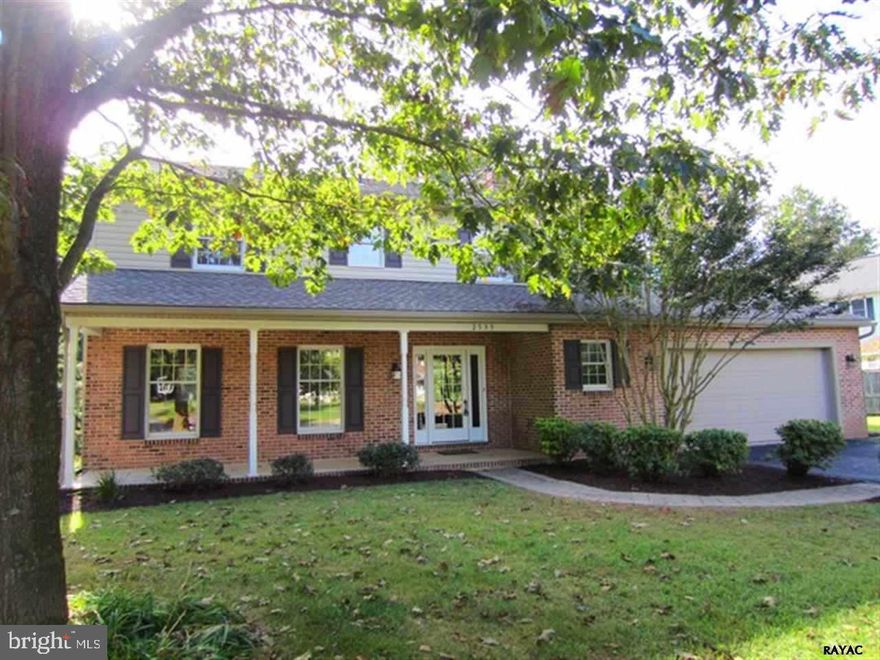 Solid brick & vinyl 4BR 2.5 BA in popular ODCC. Delightful front-porch. Kit w/wood fl, ceramic counters, & all appliances. Formal LR & DR. Lg FR w/wood burn FP w/brick hearth & surround-opens to deck & c-patio. All nice size BRs on 2nd fl. Brand new carpets & fresh paint. Neutral d cor thru-out. Pantry inside basement door. 2 Car Garage. Great Location.