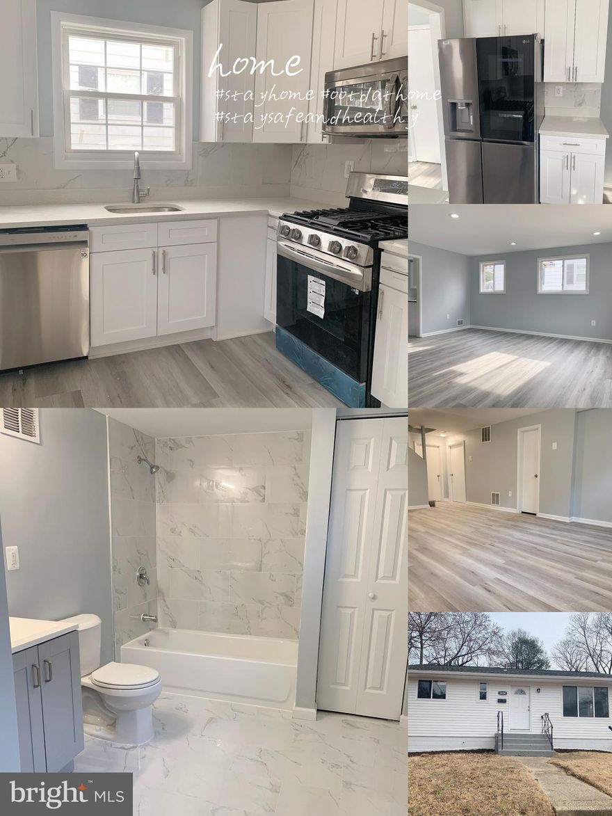 Second chance, the buyer's loan failed, Appraisal price above 385K. Completely renovated home with 4 bedrooms and 2 full baths , freshly painted and ready to move-in!  formal living and dining room, a spacious kitchen with granite countertop and newer stainless appliances. New architectural roof, new laminated flooring. This basement having a large bedroom along with recreational area with full bath. The Driveway carries two car parking spaces. Awesome location - 10 minutes walk to Grocery store, Shopping Mall and close to public transportation. Minutes away from 495, 20 minutes drive to Downtown DC, MGM Casino, National Harbor. Schedule your showing online!