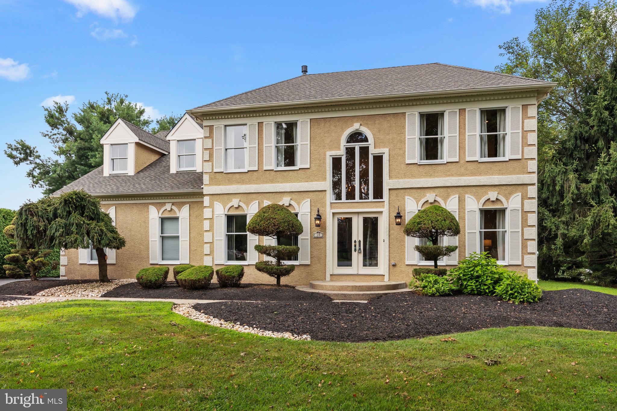 Tucked away on a quiet CUL-DE-SAC in Northampton Estates, this stately, over 3,100 square foot home, offers a rare blend of privacy and convenience! Regally set back on an extended driveway, you will appreciate the manicured landscape as you walk to the double front entry doors. A two-story foyer welcomes you in with warm natural slate flooring, while the main level of the home boasts 9-foot ceilings! To the left through the glass French doors, your office is perfectly situated for a daily telecommuter or for working from home! To the right, the adjacent living and dining areas, featuring crown molding and wainscoting, are ideal for entertaining, offering great space for holiday gatherings! The kitchen, at the heart of the home, presents plenty of counter space, 42-inch cabinets, pantry closet, large breakfast island and workstation, stainless appliances, and decorative tile backsplash, plus offers a bump-out addition with vaulted ceiling and skylight for cheerful mealtimes around the table! A generous family room with a 10-foot ceiling, cozy fireplace, and laminate flooring, beautifully completes the community space of this home and serves as a terrific spot to gather for movie and game nights while enjoying a serene view of the private rear yard.
On the upper level you will find a massive primary bedroom suite with windows and closets galore! It offers relaxation at the end of the day and enough space to create the ‘retreat’ of your dreams! Your spacious ensuite bath includes a vaulted ceiling, skylight, soaking jacuzzi tub, separate shower, dual vanity, and its’ own linen closet. Three additional bedrooms with ample closets and hall bath, also with linen closet, finish off this level of the home. The lower level provides a generous basement for storage or to finish for other recreational purposes of your choosing!
With recessed lighting in almost every room, a BRAND-NEW ROOF just completed in July 2025, fresh paint throughout most of the home, new carpeting, side-entry two-car garage, extensive driveway, and a fantastic cul-de-sac location with expansive level yard, just moments from Richboro's shops, schools, library, and more—this home in the award-winning Council Rock School District—checks every box for comfort, convenience, and lasting value! Schedule your showing today!