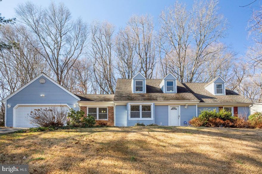 *Open House CANCELLED *OFFER DEADLINE - MONDAY, FEBRUARY 14TH at NOON**  Charming Cape Cod In Eutaw Forest Community with 4 Bedrooms and 2.5 Bathrooms.  Features 2 Bedrooms on the Main Level.  Additional 2 Huge Bedrooms on the 2nd Level. Full Bathroom on each Level.  Beautiful Wood Flooring on the Main Level.  Spacious Kitchen with Upgraded Countertops and room for a Table.  House is Bigger than it appears with additional room that can be a Formal Dining Room / Family or Game / Play Room.  Freshly Painted and NEW Carpet installed in all Bedrooms.  NEW HVAC & Water Heater Installed in 2021.  Move In Ready!!  Large 2 Car Attached Garage, Fenced Back Yard backs to the Woods providing lots of  privacy.  45 Minutes to Andrews AFB & less than an hour to Alexandria VA & Washington DC.