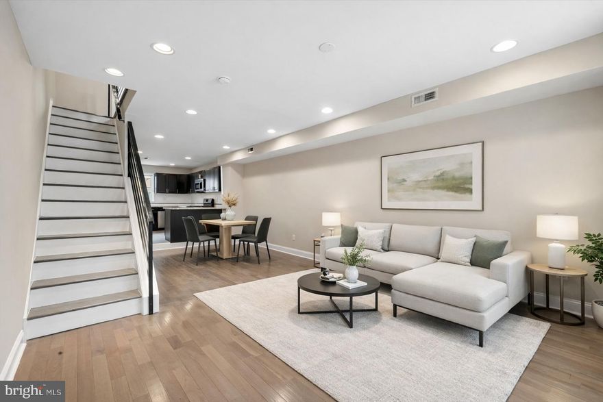 Welcome to 1748 S Mole St! This well-maintained, modern 2-bedroom townhome is an ideal option for first-time buyers, investors, or anyone looking to embrace city living. Step inside to discover a wide-open floor plan featuring dark hardwood floors, recessed lighting, and a seamless flow into the kitchen. The kitchen offers ample space and style, complete with sleek granite countertops, stainless steel appliances, and espresso-hued cabinetry. A side door off the dining area provides access to the finished basement, along with a convenient half bath. Just beyond the kitchen, you’ll find a private backyard patio—perfect for hosting summer barbecues or enjoying your morning coffee. Upstairs, there are two spacious, similarly sized bedrooms, each offering generous closet space and abundant natural light. The full bathroom is tastefully designed with ceramic tile floors, modern fixtures, and a floating vanity. This home is conveniently located near several public transit routes and just steps from Broad Street, where you’ll find some of the city’s best restaurants and small businesses, including Le Virtù, Laurel, and Occasionette. 
Don’t miss your chance to call this house your home!