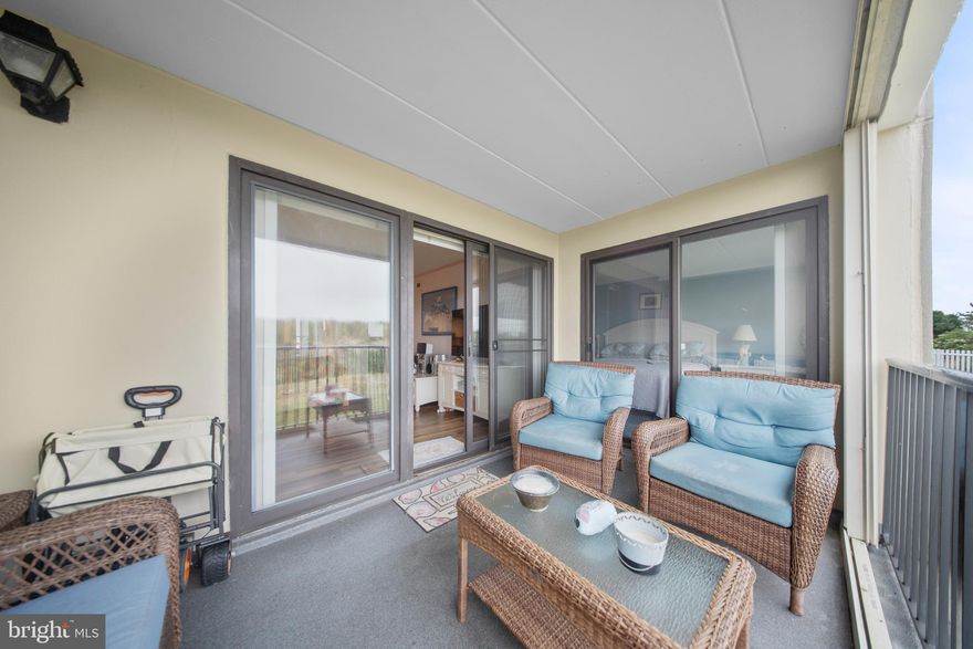 Welcome to Ocean Trail Condominiums, perfectly located in the heart of Midtown Ocean City. This completely furnished spacious  2BR, 2BA  first-floor condo combines comfort, convenience, and coastal charm--all just steps from the Beach.
Inside, you’ll discover a spacious primary open-concept living and dining area that flows seamlessly to a private balcony, ideal for enjoying your morning coffee and listening to the soothing sounds of the Ocean.
 The updated Kitchen features new stainless steel appliances, granite countertops, stylish cabinetry, and an all-in-one washer/dryer combo.  The large primary suite boasts its own private bath, while the second bedroom offers plenty of room for family and guest.
Additional highlights include elevator access, 2 assigned parking spaces, faux wood blinds and an outdoor shower for rinsing off after a day in the sand. 
With a prime midtown location near the Ocean City Convention Center, Seacrets, top restaurants, shopping and entertainment , this condo is perfectly suited as a full-time residence, vacation retreat or lucrative rental investment. Come and experience the ideal blend of relaxation, convenience and coastal living at Ocean Trail Condominiums.