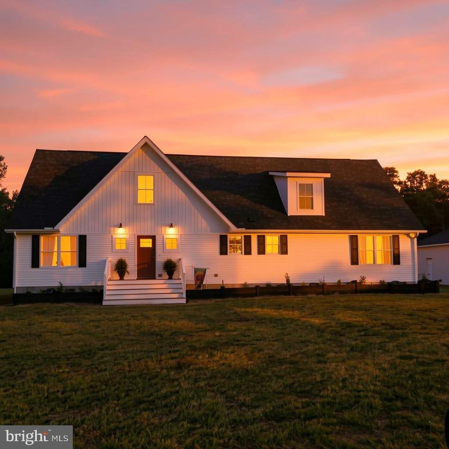 Modern Farmhouse Living on 9+ Private Acres — Move-In Ready!  

Welcome to this Beautifully Designed, Like-New Construction Home where Modern Style Meets Thoughtful Functionality. This property offers the Perfect Blend of Peaceful Country Living and Convenient Access to Nearby Amenities and Delaware’s Stunning Beaches.....

Step Inside through the Inviting Foyer and be Greeted by a Bright, Open-Concept Layout Filled with Natural Light and Farmhouse Charm with Barn Doors throughout. The Spacious Family Room flows seamlessly into the Dining Area and a Show-Stopping Kitchen, Featuring Black Stainless Steel Appliances, Sleek Countertops, a Large Walk-In Pantry, and a Massive Island with Abundant Seating, Prep Space, and Storage—Perfect for Entertaining or Everyday Living--  

The Thoughtfully Designed Split-Bedroom Floor Plan Offers Privacy and Comfort. The Primary Suite is Tucked Away off the main living area and Boasts a Luxurious En-Suite Bath with Dual Vanities, a Beautifully Tiled Walk-In Shower, and a Generous Walk-In Closet. Two Additional Bedrooms share a Well-appointed Full Bath, ideal for Family or Guests. A Spacious Mudroom/Laundry Area with Utility Sink creates the Perfect Drop Zone for Everyday Convenience.   

Upstairs, an Unfinished Attic Spans the Full Length of the Home, already Equipped with Plumbing and Electric Stub-outs—Ready to be Transformed into Additional Bedrooms, a Recreation Space, or a Custom Retreat to Fit Your Needs.   

Step Outside and Enjoy your Own Private Oasis. The Expansive Property Offers Plenty of Room for Outdoor Activities, Gardening, or Simply Relaxing in Nature. A Large Patio provides the Perfect Setting for Grilling and Entertaining, while the Impressive 30x40 Pole Barn offers Endless Possibilities for Storage, Hobbies, or Workshop Space.

Zoned for Agricultural Use with NO HOA Restrictions, This Property is Ideal for Horses, Hobby Farming, or Creating Your Dream Homestead!   

Peaceful, Private, and Packed with Possibilities—This is a Rare Opportunity to Enjoy Modern Comfort with Room to Grow. Schedule your Private Tour Today!