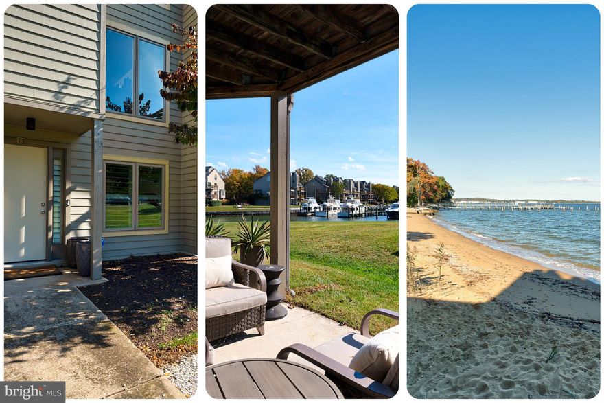 Rare opportunity to experience Chesapeake Harbour at its finest in this exquisitely renovated waterfront terrace-level condo.in a Gated community with 24/7 security. Every inch of this 2-bedroom, 2-spa-bath residence have been thoughtfully reimagined to deliver designer elegance and modern comfort. From the crown moldings and engineered lighting to the custom tilework and bidet-equipped spa bathrooms with heated floors, no detail has been overlooked.

Enjoy a gourmet kitchen featuring stone counters, premium cabinetry, and upscale appliances, complemented by new flooring throughout and deluxe plantation shutter with  light filtering option   window treatments ,. Both bathrooms offer high-end vanities and soft-close  vanities , with upend quality plumbing fixtures for a spa-like retreat feel.

Step outside to a fully furnished patio and greet the day with breathtaking sunrises over the Chesapeake Bay. with view all the way to bay bridge and eastern shore . Whether you're entertaining or unwinding, this home offers a rare blend of serenity and sophistication — all just steps from the water with hidden beach , and two(2) community swimming pools, pickleball and Tennis courts and spectacular landscaping.