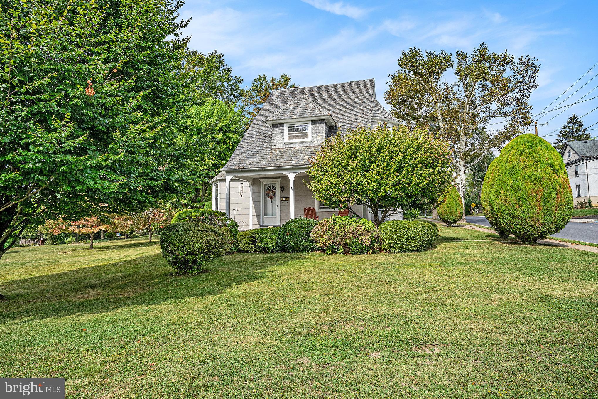 The Sasman House was built in 1890 by Clement Sasman designed and constructed by the famous Philadelphia Architect, Horace Trumbauer (1868-1938). In addition to this Oreland Residence, Horace Trumbauer is known for other local landmarks like Edward Stotesbury's "Whitemarsh Hall" in Wyndmoor, "Lynnewood Hall" in Elkins Park, "Gray Towers" in Glenside (Now Arcadia University). In the 1920's he expanded and help to modernize the locally beloved, Erdenheim Farm. 1640 Walnut Ave has been updated over the years. The seller's father changed the original design of Trumbauer's layout by widening the rooms on the first floor by eliminating the hallway that once connected the front door to the Kitchen in the rear. While some things have changed since its construction, some things remain the same, like the original and beautifully maintained slate roof. Park along Integrity Ave and amble up past meticulously trimmed trees and landscaping to the lovely covered front porch. The house and garage were just freshly painted in the fall of 2024! You'll enter through the front door and find an inviting Living Room with oak flooring protected under the carpeting. The space flows effortlessly to the formal Dining Room and cozy country kitchen beyond. You will find knotty pine cabinets, built by the seller's father, and topped with modern granite countertops. The eat-in Kitchen continues onto a main floor Laundry Room / Mudroom with a convenient freezer and outside access for summer entertaining. Back inside, the first floor is completed by a spacious main floor Bedroom and a spacious en suite Bathroom with a shower over tub and an updated vanity with Corian counters. This room could also be utilized as a large Family Room. Head downstairs to the cleanest basement you will ever see! This stone foundation home has beautifully parged walls. 240 amp upgraded electrical service. Professional waterproofing and 2 sump pumps. There is a well on site that has been capped. New sewer lateral in 2007, the terra cotta was replaced with PVC to the street. Head upward to the second floor where you will disclose 3 additional Bedrooms and a hall Full Bathroom. Extra storage in the floored attic space. Windows are tilt-in for ease of cleaning, and have been replaced in the last 15 years. 2 A/C Units! There is oil hot water baseboard heat (new oil tank)but the home also has forced central air. On the exterior of the home, do a walk around and enjoy the patio area in the rear of the home, vegetable gardens and detached 1 car garage. You will also note the expansive lot size, that's because the owner merged 2 lots in the past. An owner can go for subdivision and land development to subdivide off a potential 75 x 110 lot for future development or just enjoy your expansive yard! Sellers are hoping for some post-settlement possession as they await a move-in date to their retirement community. Make an appointment today, this special gem will not last long!