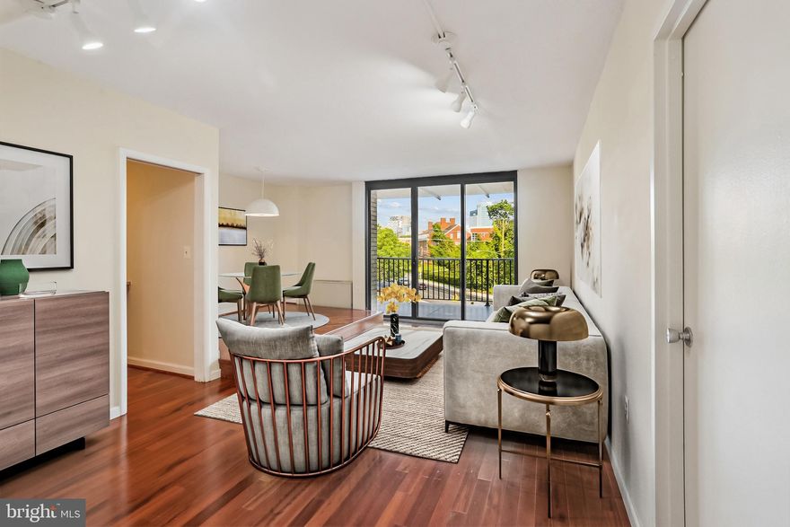 Open House Sun 4/26, 3-5 pm! 859 SF 1BR w/ GARAGE PARKING in DOWNTOWN  Bethesda!! CONVENTIONAL financing available; also VA financing approved!  This spacious 1-bedroom unit features gorgeous Brazilian hardwood floors throughout, a raised dining area w/ elegant herringbone hardwood design, & sun-drenched interiors that capture the golden hour perfectly from your private west-facing balcony — the ideal spot to watch the sunset each evening & views of the downtown Bethesda skyline! The kitchen features granite countertops, a pantry, & a wine/beverage cooler. There is new lighting in living room & excellent closet space w/ walk-in closets in the living room & bedroom.  The bedroom also has an extra sink & vanity w/ access to a full bathroom from the bedroom & the hallway. The Riviera has laundry rooms on every floor, so just steps outside your unit.  Garage parking included; building amenities include: 24-hour front desk, fitness center, party/meeting room, guest parking, rooftop pool & a rooftop deck w/ sweeping views, Watch the Columbia Country Club Fireworks firsthand!. All just steps from shops, dining, & METRO! 


The Riviera was built in 1966; the building has maintained all the major systems over the years, the most recent capital Improvements to the building include heating & cooling riser pipe replacement (entire building), Chiller replacement,  Boiler Room floor repairs (concrete & coating), Parking garage repairs (concrete & coating), Passenger elevator upgrades, Hallway renovation (carpet & painting), Replaced all internal lighting to LED bulbs/fixtures, including the garage lighting.
