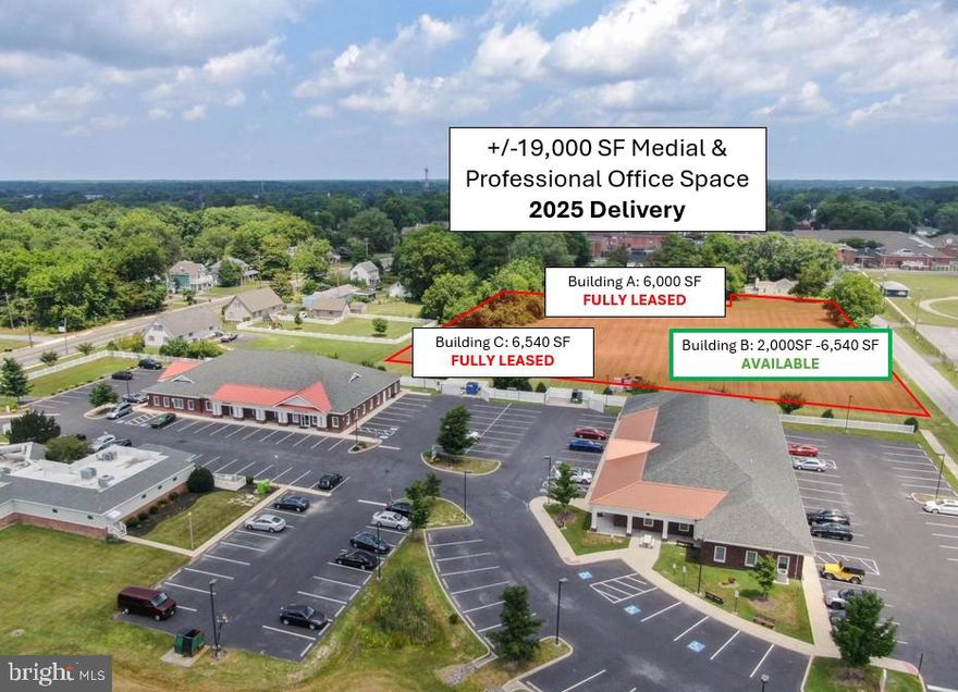Scheduled for 2025 delivery, this newly constructed build-to-suit medical and professional office space is available in the prestigious Georgetown Professional Center, Delaware. Up to 13,080 SF Available to Lease with a 2,000SF Minimum Divisibility. 

Join a roster of highly regarded tenants, including Nanticoke Immediate Care, Pediatric Dentistry, Family Practitioners, Life Star Response, and a Veterinary Surgical Clinic. Strategically located just off US Route 113, this premier center is less than half a mile from Sussex County’s new 100,000+ SF Family Court building and the Sussex County Courthouse. It also offers convenient access to both Maryland and Delaware beaches. Don’t miss this opportunity to secure space in one of the region’s most sought-after professional hubs! Agent is partner in development,