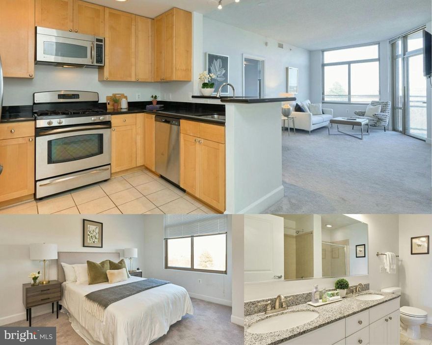 Beautiful property with gorgeous views and 2 RESERVED PARKING SPACES! Light and bright layout overlooking a scenic vista!  WHY SETTLE FOR A MEDICORE VIEW, when you can have this beautiful scenic vista?    A wonderful place to enjoy your morning coffee!
Excellent layout that offers two in-suite bedrooms also overlooking this beautiful view. Highly maintained and ready to go! Boasts the community amenities like Harris Teeter, gym, pool! Excellent commute location to all major arteries!  Truly a perfect place to call home!  ****2 Reserved parking spots in the garage!****  Hurry!!