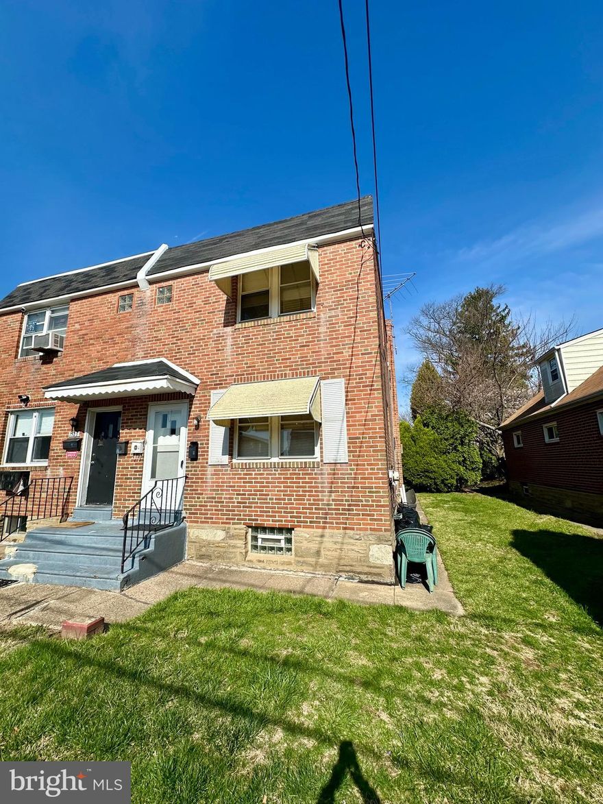 Great income opportunity !! Add this one to your rental portfolio or live in one unit and rent the other.  Located on a desirable Fox Chase block, this gem features two nice sized one bedroom units with hardwood flooring, large kitchen, bedroom and bathroom. The basement is huge with lots of storage space and exit to rear into a humongous rear yard. Some upgrades include a 5 year old roof and a new hot water heater for first floor. All separate utilities. Just needs some paint and minor cosmetics, but it’s rent ready! Great location accessible to shopping , schools and public transportation