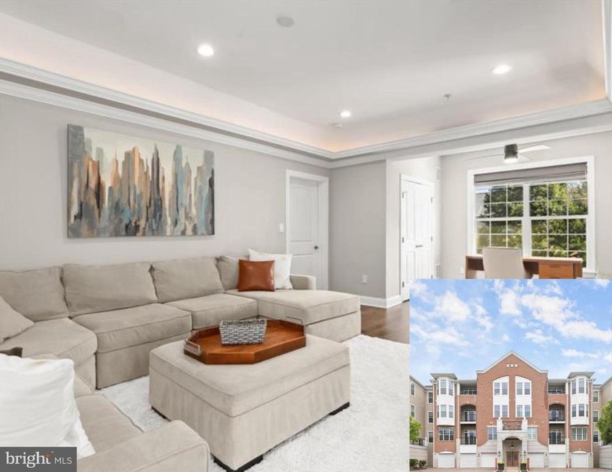 Luxury meets convenience in this stunning garden-level Condo in the Sought-After River Hill Community! The oversized garage is just steps away and a storage unit is included. Fully remodeled and move-in ready, this beautifully updated condo features elegant mixed-width wood flooring, lighted tray ceilings, and a bright, sun-filled open floor plan. The spacious living area includes a dedicated home office space, perfect for remote work or study. A separate formal dining room shines with a statement modern chandelier and accent molding, offering an inviting space for entertaining.  The remodeled kitchen is a chef’s delight with granite countertops, stainless steel appliances, rich wood cabinetry, and a charming breakfast nook. Retreat to the luxurious primary suite boasting a lighted tray ceiling, walk-in closet, and a spa-like bathroom with a dual granite vanity, an oversized shower with decorative tile inlay, and premium finishes. A generous second bedroom, stylish hall bath, and updated laundry room with new tile flooring add to the home's functionality.  Enjoy the convenience of an oversized 1-car garage with interior access, finished walls, and an epoxied floor, ideal for storage or a clean workshop space. Tucked away in a peaceful, well-maintained community featuring a tot lot, this condo offers unbeatable convenience, just moments from scenic hiking trails, top-rated shopping, dining, and entertainment options. Ideally located near major commuter routes, it’s also just a short distance to the River Hill Village Center, home to shops, restaurants, the Columbia Gym, and a community swimming pool. Clarksville Commons is right down the street as well. As part of the Columbia Association, residents enjoy access to an array of outstanding amenities designed to enhance your lifestyle.