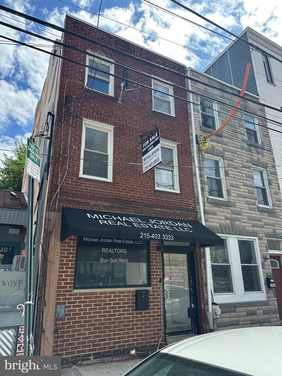 Affordable Mixed use building (2 units) in PRIME PRIME Fishtown location. First floor, small commercial space. Upper unit is a small 2 bedroom updated apartment. Within a block from all the top restaurants, coffee shops, Gyms and the Frankford El. Great opportunity to own your own building in a Prime Fishtown location. You can not get a better location than this.