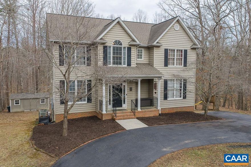 Open House March 8th, 12:00-2:00. Welcome to 665 Fox Hollow Lane in Palmyra ? a custom-built home offering space, flexibility, and room to grow, all with no HOA. This 6-bedroom, 3.5-bath home is thoughtfully designed for today?s lifestyle. The main level features a spacious great room with gas fireplace, large formal dining room, home office, and an eat-in kitchen that opens to a large rear deck ? perfect for entertaining or enjoying peaceful evenings outdoors. A main-level bedroom and full bath provide ideal space for guests or multigenerational living. Upstairs, the primary suite offers a private retreat with an office nook and en-suite bath. Three additional bedrooms, a full hall bath, and conveniently located laundry complete the second floor. The finished basement expands your living options with a large recreation space, additional bedroom, storage, finished half bath and a full bathroom rough-in already framed and ready for finishing, and potential for a kitchenette and family room setup ? perfect for extended family, hobbies, or future expansion. Situated on a large yard with no HOA restrictions, this home combines custom craftsmanship with versatility and comfort in a desirable Palmyra location.,Formica Counter,Wood Cabinets,Fireplace in Great Room